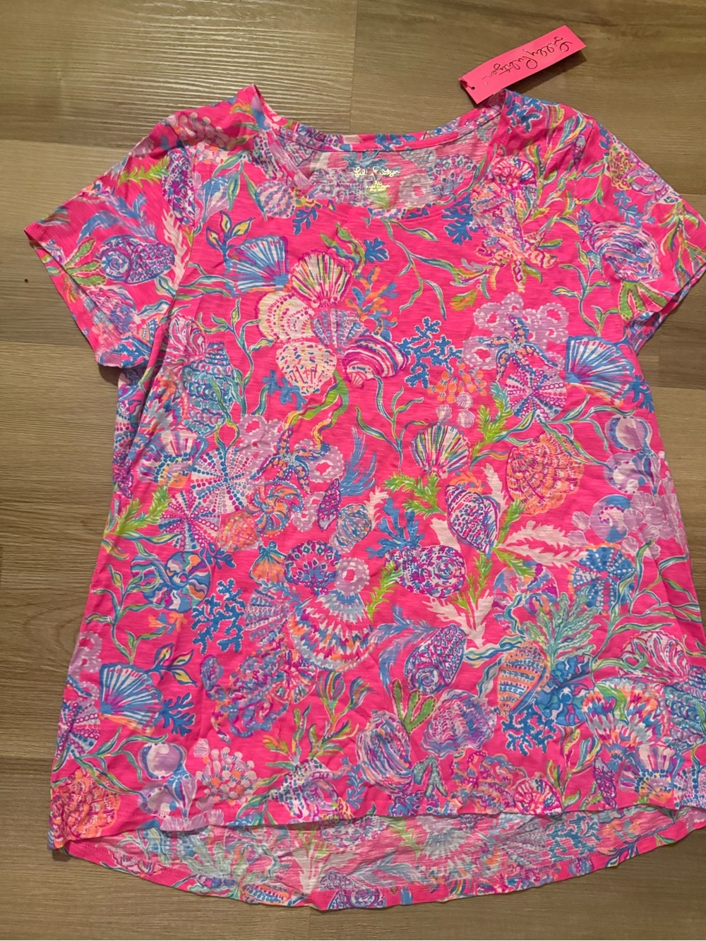 Lilly Pulitzer Pink Multi Floral Short-Sleeve Tee - Picture 6 of 10